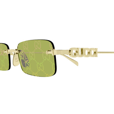 Gucci Occhiali da Sole GG1808S 002 Oro/Verde Uomo 3