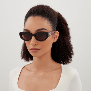Gucci Gafas de Sol GG1862S 003 Marrón/Rojo Mujer