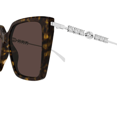 Gucci Occhiali da Sole GG1967S 003 Argento Marrone Donna 3