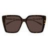 Gucci Sunglasses GG1967S 003 Silver Brown Women