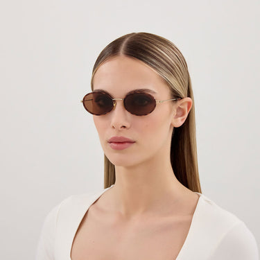 Gucci Occhiali da Sole GG1980S 002 Oro/Rosso Donna 3