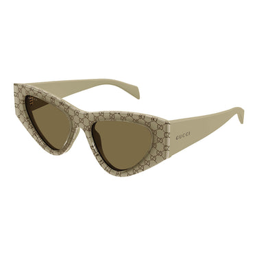 Gucci Occhiali da Sole GG2019S 005 Beige Marrone Donna 2
