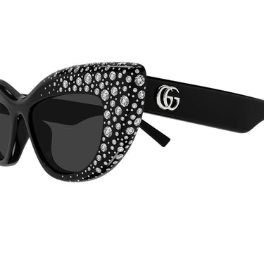 Gucci Occhiali da Sole GG2031S 005 Nero con Strass Grigio Donna 3