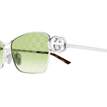 Gucci Occhiali da Sole GG2045S 004 Argento Verde Donna 3