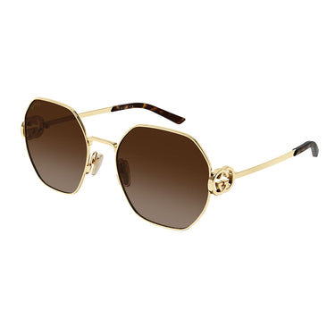 Gucci Occhiali da Sole GG2046S 003 Oro Marrone Donna 2