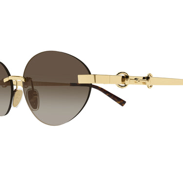 Gucci Occhiali da Sole GG2051S 004 Oro Marrone Donna 3