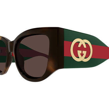 Gucci Occhiali da Sole GG2115S 002 Marrone Verde/Marrone Donna 3
