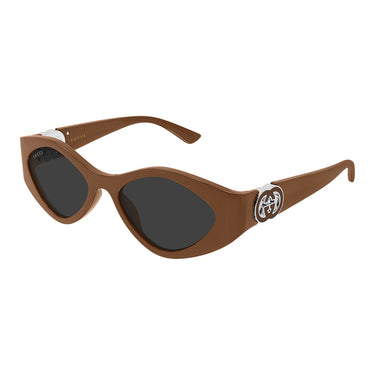  Gucci Occhiali da Sole GG2121S 004 Marrone Fango Grigio Donna 2