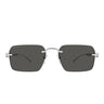 Gucci Occhiali da Sole GG2154S 001 Argento/Grigio Uomo