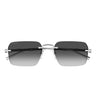 Gucci Occhiali da Sole GG2154S 002 Argento/Grigio Sfumato Uomo