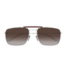 Gucci Occhiali da Sole GG2256SA 004 Argento/Marrone Uomo