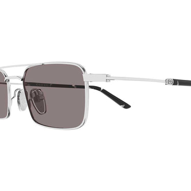 Gucci Occhiali da Sole GG2258S 004 Argento Marrone/Marrone Unisex 3