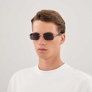 Gucci Occhiali da Sole GG2259S 001 Oro Nero/Grigio Uomo 4