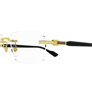 Gucci Eyeglasses GG1221O 001 Gold/Clear Men
