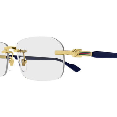 Gucci Eyeglasses GG1221O 004 Gold Blue/Transparent Men 3