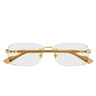 Gucci GG1221O 006 Yellow Gold/Transparent Men's Prescription Glasses