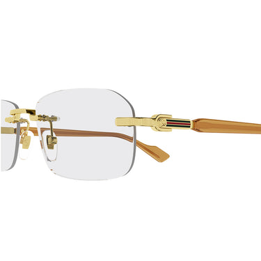 Gucci GG1221O 006 Yellow Gold/Transparent Men's Prescription Glasses 3