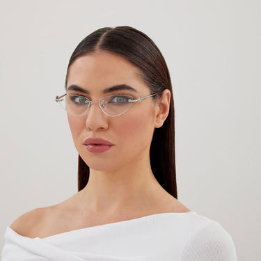 Gucci Eyeglasses GG1702O 001 Silver/Clear Women