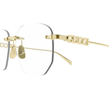 Gucci Eyeglasses GG1806O 002 Gold/Clear Women