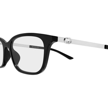 Gucci Occhiali da Vista GG2213O 002 Nero Argento/Trasparente Donna 3