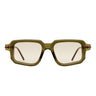 Kuboraum Occhiali da Sole Maske P23 GRG Verde Militare Trasparente/Marrone Chiaro Unisex