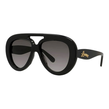 Loewe Curvy Black Pilot Sunglasses