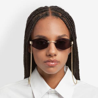 Marc Jacobs Sunglasses MARC 496/S AIR RHL Black/Black Women With Chain 3