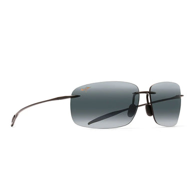 Maui Jim Sonnenbrille BREAKWALL 422-02 Glänzend Schwarz/Grau Unisex Polarisiert