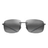 Maui Jim Occhiali da Sole BREAKWALL 422-14 MJ0422S-036 Grigio Chiaro Trasparente Lucido/Grigio Neutro Unisex Polarizzati