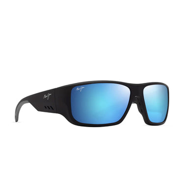 Maui Jim Occhiali da Sole KEHA B663-02 Nero/Blu Specchiato Unisex Polarizzati