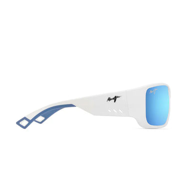 Maui Jim Occhiali da Sole KEHA B663-05 Bianco/Blu Specchiato Unisex Polarizzati