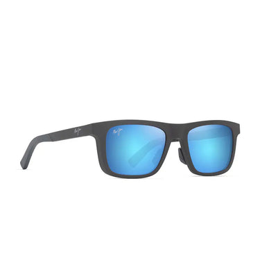 Maui Jim Occhiali da Sole MOAKA B341-14 MJ0341S 003 Grigio Opaco Blu Hawaii Unisex Polarizzati  2