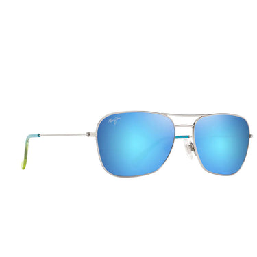 Maui Jim Occhiali da Sole NAAUAO B675-17B Argento/Blu Specchiato Unisex Polarizzati