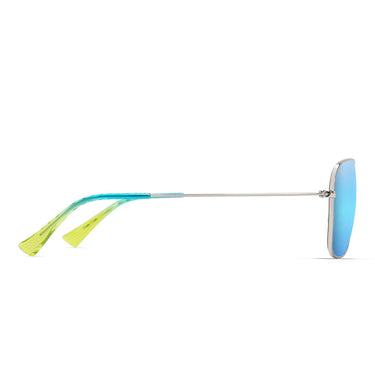 Maui Jim Occhiali da Sole NAAUAO B675-17B Argento/Blu Specchiato Unisex Polarizzati