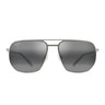 Maui Jim Sonnenbrille SHARKS COVE MJ0605S 001 Titan/Neutralgrau Unisex Polarisiert
