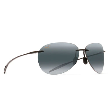 Maui Jim Sonnenbrille SUGAR BEACH 421-02 Glänzend Schwarz/Grau Unisex Polarisiert