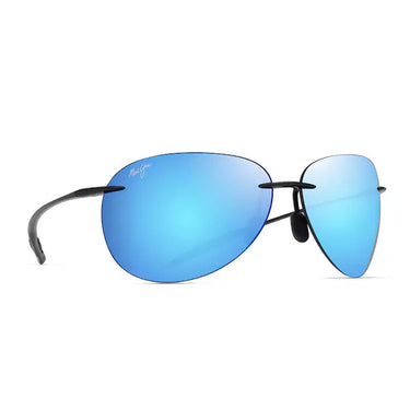 Maui Jim Occhiali da Sole SUGAR BEACH B421-02 MJ0421S 006 Nero Lucido/Blu Hawaii Unisex Polarizzati 1