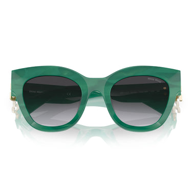 Miu Miu Occhiali da Sole MU01YS 15H09S Verde/Grigio Sfumato Donna 5