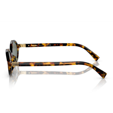 Miu Miu Sonnenbrille MU04ZS VAU04M Braun Honig/Grün Spiegel Silber Damen 2