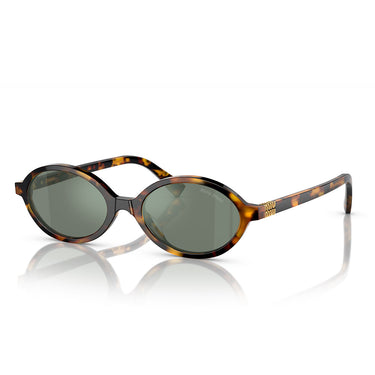 Miu Miu Sonnenbrille MU04ZS VAU04M Braun Honig/Grün Spiegel Silber Damen 1