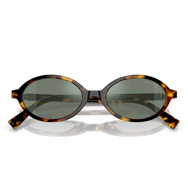 Miu Miu Sonnenbrille MU04ZS VAU04M Braun Honig/Grün Spiegel Silber Damen 4