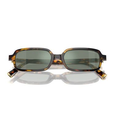 Miu Miu Occhiali da Sole MU11ZS VAU04M Marrone Miele Verde Specchiato Argento Donna 5