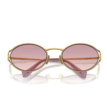 Miu Miu Occhiali da Sole MU52Y 5AK06S Oro-Marrone Sfumato Donna 4