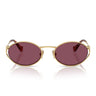 Miu Miu Occhiali da Sole MU52Y 5AK20Y Oro/Violetto Scuro Donna