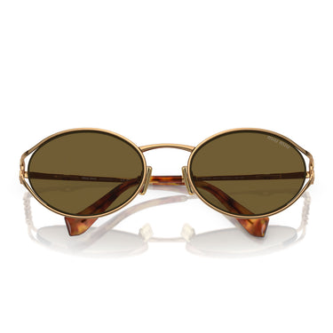 Miu Miu Occhiali da Sole MU52Y 7OE01T Oro/Marrone Donna 4