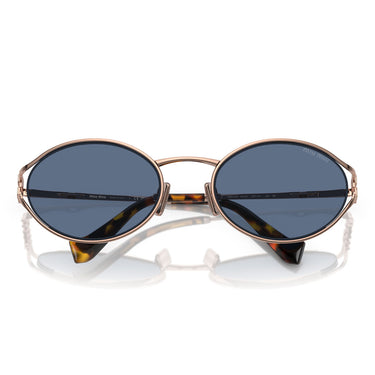 Miu Miu Occhiali da Sole MU52Y ZVF1V1 Oro/Blu Scuro Donna 4