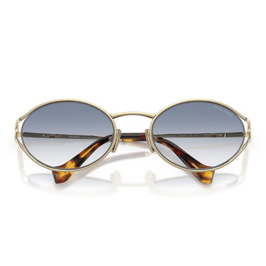 Miu Miu Occhiali da Sole MU52Y ZVN80O Oro Pallido/Trasparente Sfumato Azzurro Donna 4