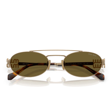 Miu Miu Occhiali da Sole MU54ZS 7OE09Z Oro/Marrone Donna 5