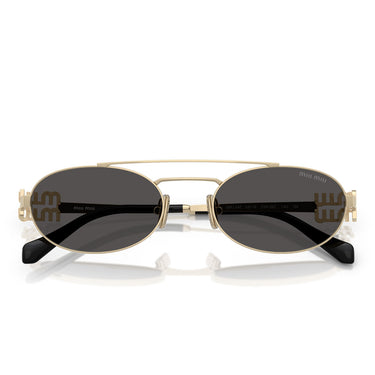 Miu Miu Occhiali da Sole MU54ZS ZVN08Z Oro-Grigio Scuro Donna 4