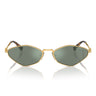 Miu Miu Sonnenbrille MU56ZS 5AK04M Gold/Grün Silber Spiegel Damen
